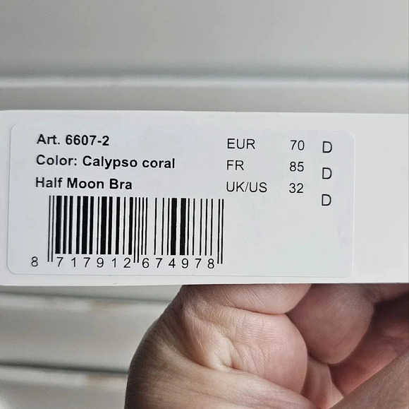 LINGaDORE Bra Lace  Calypso Coral Band size 32 D - Picture 9 of 10